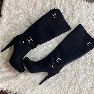 Black Buckled Boots from G by Guess
